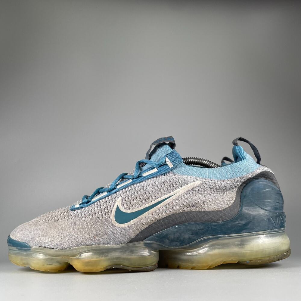 Nike Air VaporMax 2021 Flyknit Men's 11 Gray Blue Running Sneakers Athletic Shoe